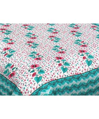 Ashnit 220 TC Cotton Double Jaipuri Print Bedsheet (Pack of 1, Pink) 2