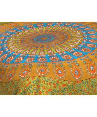 Ashnit 220 TC Cotton Double Jaipuri Print Bedsheet (Pack of 1, Green) 2
