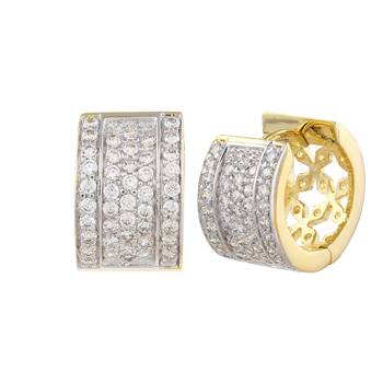Gold Cubic Zirconia Hoops 1