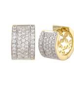 Gold Cubic Zirconia Hoops