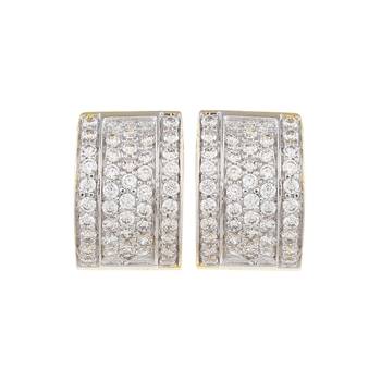 Gold Cubic Zirconia Hoops 2