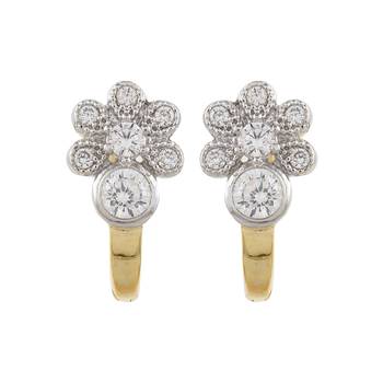 Gold Cubic Zirconia Hoops 2