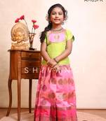 Shivangi Kids Golden Tulip Pattu Pavadai | Lehenga !!!- AM63PK