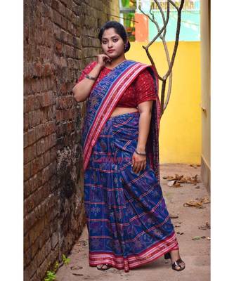 Lighter Blue Nabakothi Cotton Saree 4
