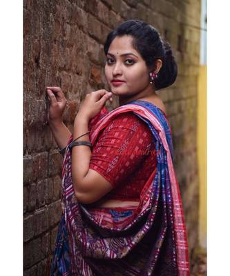 Lighter Blue Nabakothi Cotton Saree 6