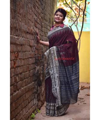Coffee Mehndi Daali Scott Saree 1