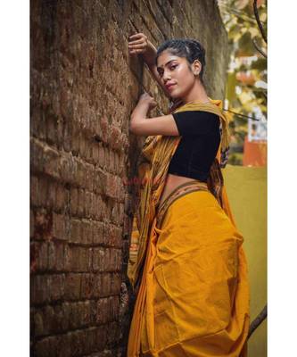 Soft Yellow Sutaluga Saree 4
