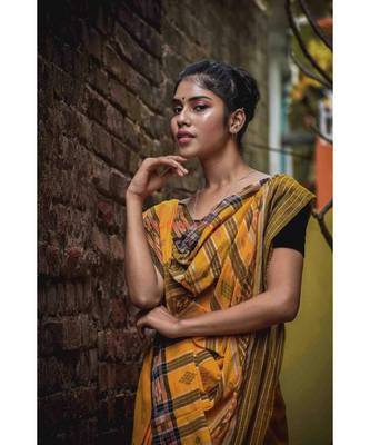 Soft Yellow Sutaluga Saree 6