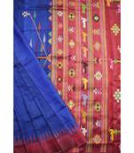 Blue Maroon Dolabedi Silk Saree