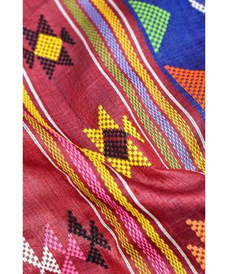 Blue Maroon Dolabedi Silk Saree 4