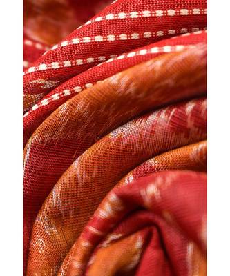 Black Red Bricks Eri Tussar Saree 4