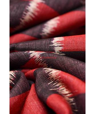Black Red Bricks Eri Tussar Saree 6