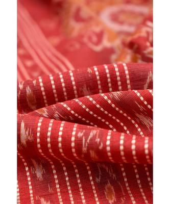 Black Red Bricks Eri Tussar Saree 7