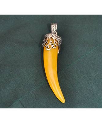Yellow Horn Shaped Pendant 1