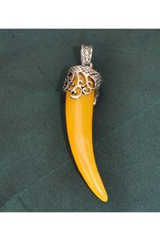 Yellow Horn Shaped Pendant