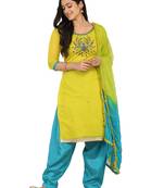 Shaily Pink Color Cotton Blend Embroidered Unstitched Dress Material