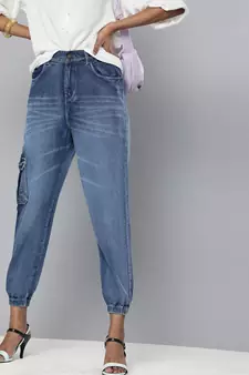 Blue Street Wear Jogger Jeans