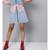 Blue Denim Front Zipper Mini Skirt