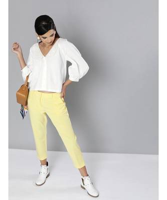White Embroidered Collar Top 4