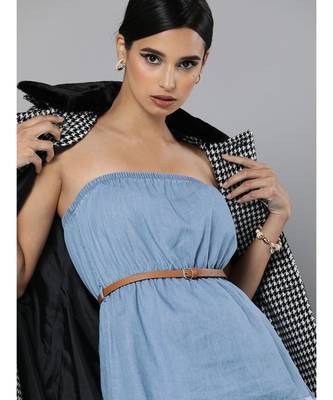 Blue Denim Tube Top 1