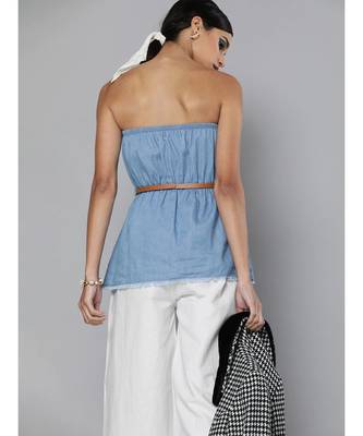 Blue Denim Tube Top 3