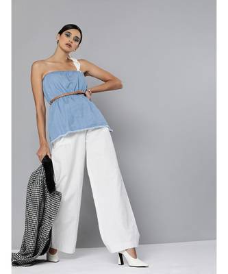 Blue Denim Tube Top 4