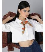 White Loose Fit Shirt Style Top