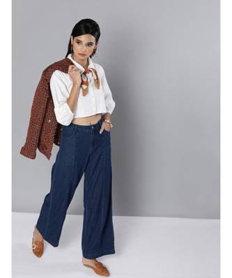 White Loose Fit Shirt Style Top 4