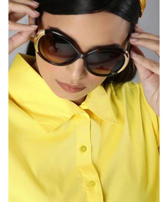 Yellow Loose Fit Shirt Style Top 5