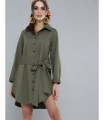Olive Shirt Dress