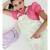 Green & Pink Tie-Dye Pinafore Dress