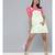 Green & Pink Tie-Dye Pinafore Dress