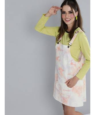 Peach & Purple Tie-Dye Pinafore Dress 2