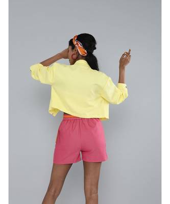 Yellow Boxy Twill Jacket 4