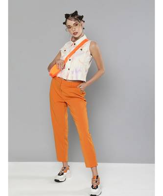 Peach & Purple Tie-Dye Sleeveless Jacket 4