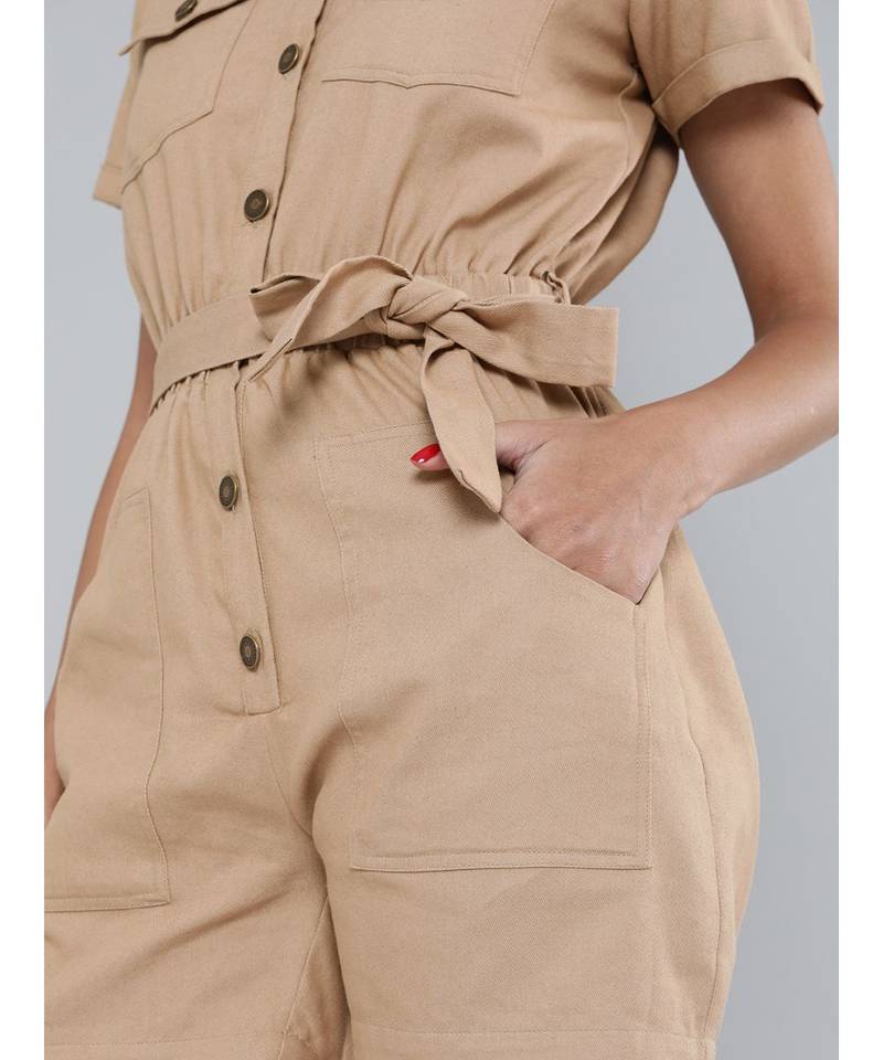 I keep Hoping Khaki Romper (S-L) main image 1