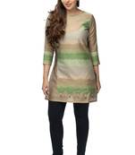 Multicolor chanderi 3/4th sleeves solid women kurta