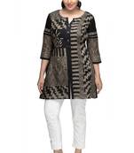 Multicolor chanderi 3/4th sleeves solid women kurta