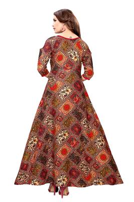 Fashion Kreza Rayon Flared Printed Kurta for Women  2