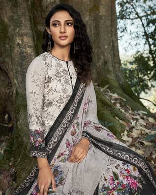 White digital print crepe salwar 2