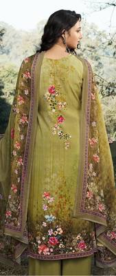 Green digital print crepe salwar 2