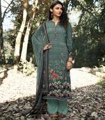 Green digital print crepe salwar