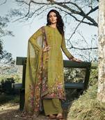 Green digital print crepe salwar