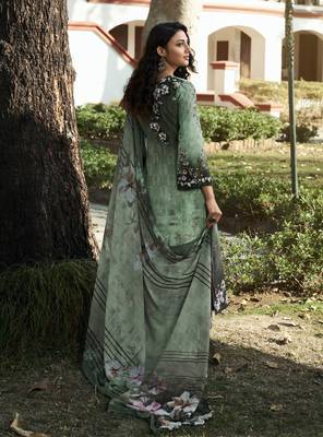 Green digital print crepe salwar 3
