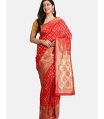 Red Pure Silk Traditional Saree