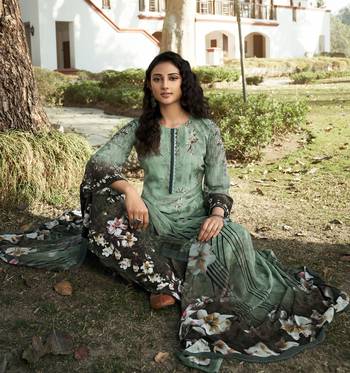 Green digital print crepe salwar 4