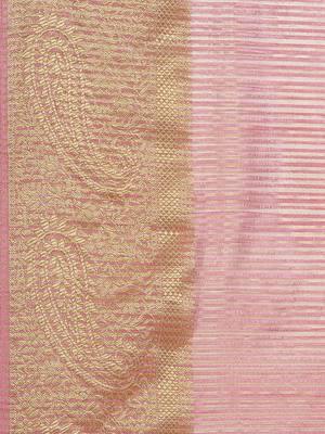 Lavender art silk  Woven Zari with Tie & Dye Saree 3