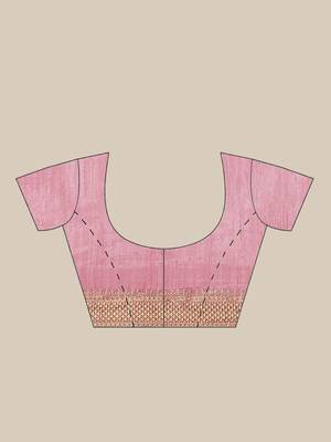 Lavender art silk  Woven Zari with Tie & Dye Saree 4
