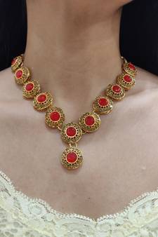 Red Necklace Set
