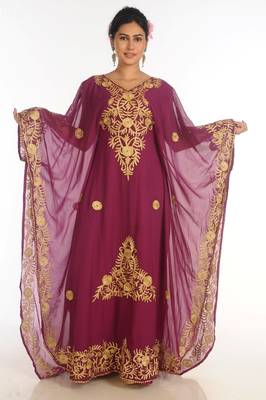 Royal Ethnic Maxi Abaya Moroccan Islamic Kaftan Beach Fancy Modern Floor Length Bell Sleeve For Women Dress 1